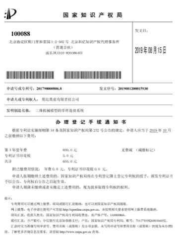 Chinese model patent