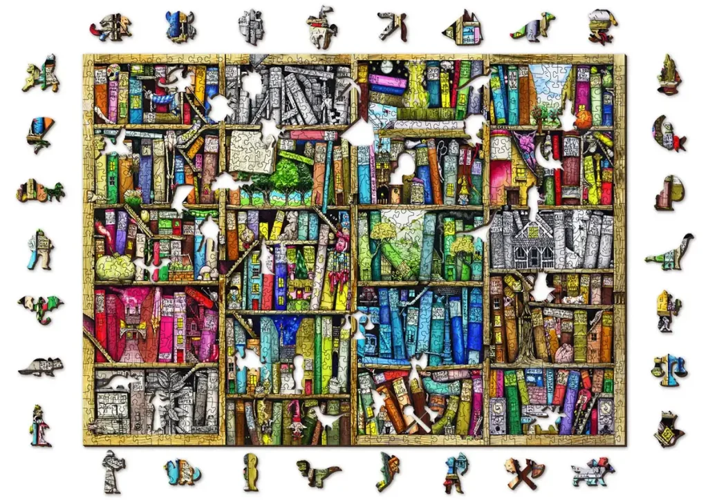 Puzzle en Bois Bibliothèque 1000 Pièces Opis 9