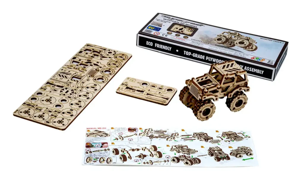 Wooden Puzzle 3D Car Monster Truck 1 opis - 2