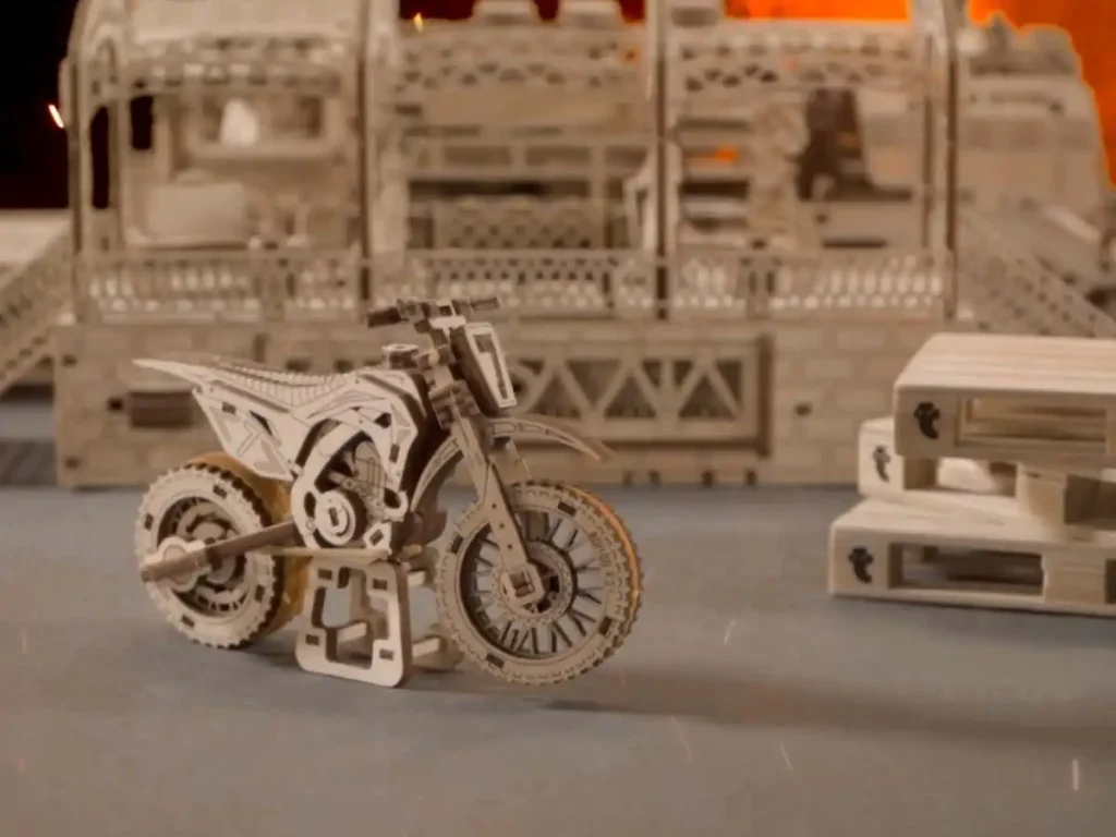 Wooden Puzzle 3D Motorbike Motocross Opis 5