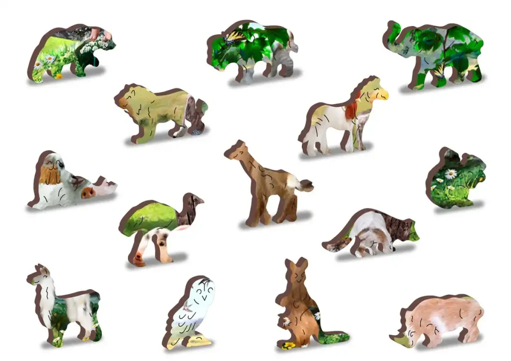 Puzzles en bois 200 Bébés animaux à la ferme Opis 3