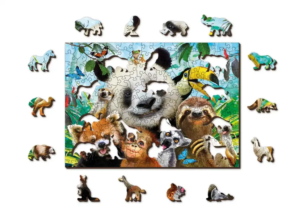 Puzzle bois animaux 200 Bienvenue dans la Jungle  Opis 6