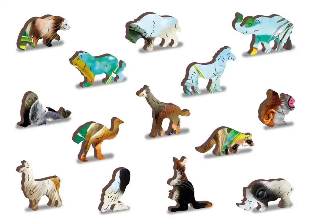 Puzzle bois animaux 200 Bienvenue dans la Jungle Opis 1