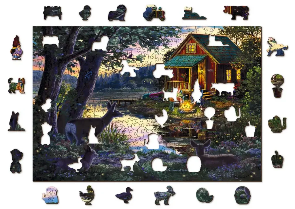 Soirée au Lakehouse, Puzzle en Bois 500 Pièces Opis 9
