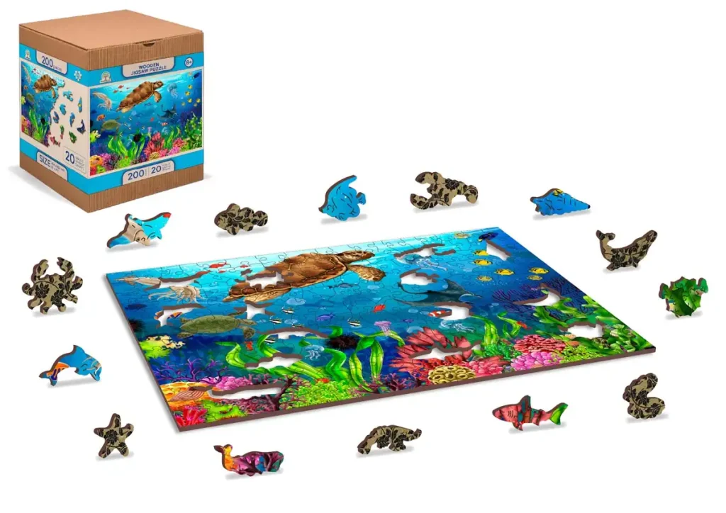 Puzzle bois animaux 200 Paradis de la plongée opis 2