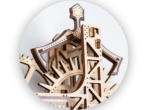 Puzzle 3D bois Horloge murale Steampunk Nouvelles 5