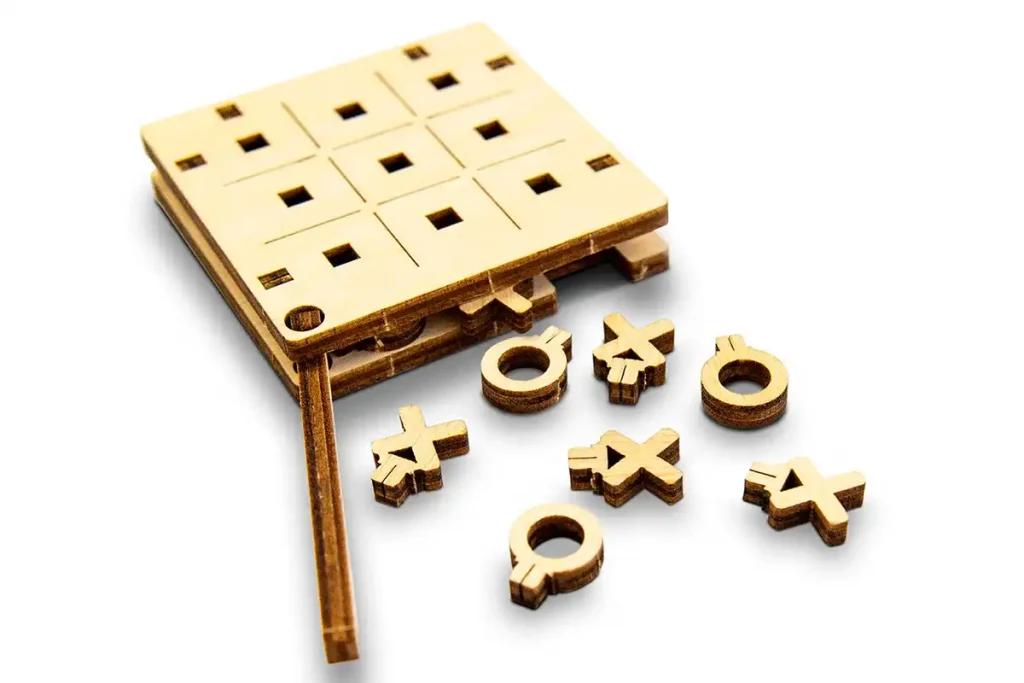 Wooden Puzzle 3D Game Tic Tac Toe 1 Opis 2