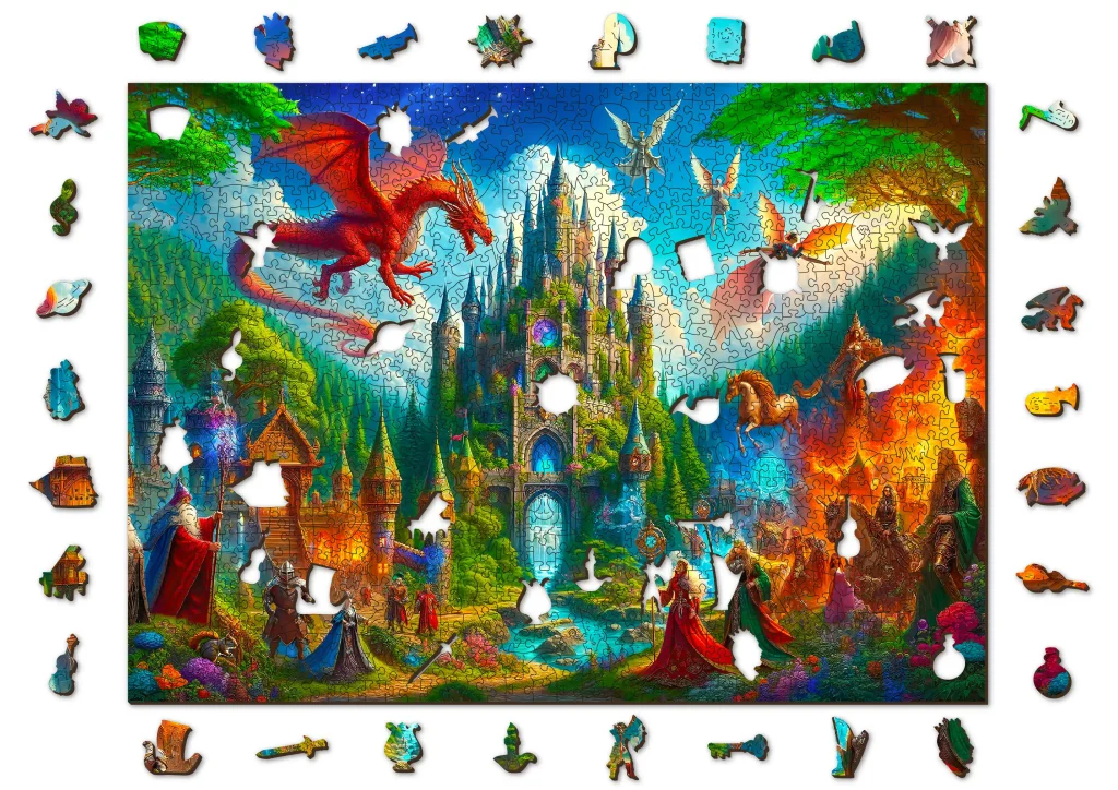 Fantasy Castle 1000 Wooden Puzzle Opis 7