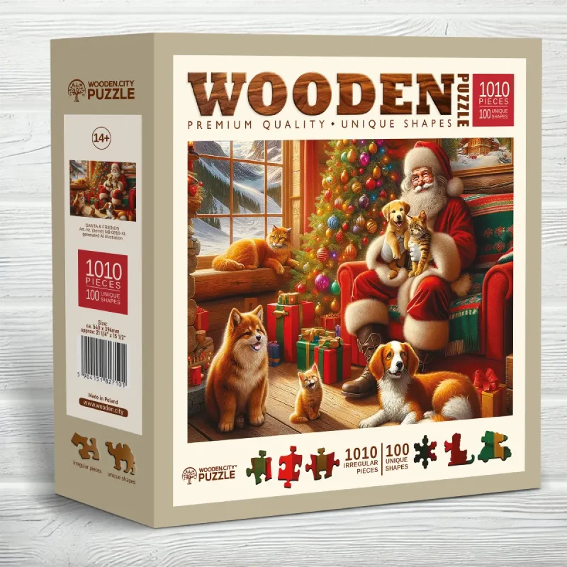 Santa & Friends 1000 Wooden Puzzle 2