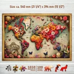 Wooden Puzzle 1000 Colorful Map 1