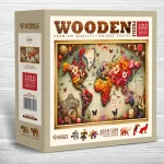 Wooden Puzzle 1000 Colorful Map 2