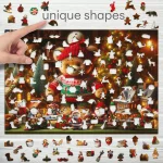 Wooden Puzzle 1000 Xmas Teddy Bear 4