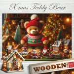 Wooden Puzzle 1000 Xmas Teddy Bear 5