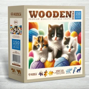 Kittens and Yarn 150 Wooden Puzzle 4