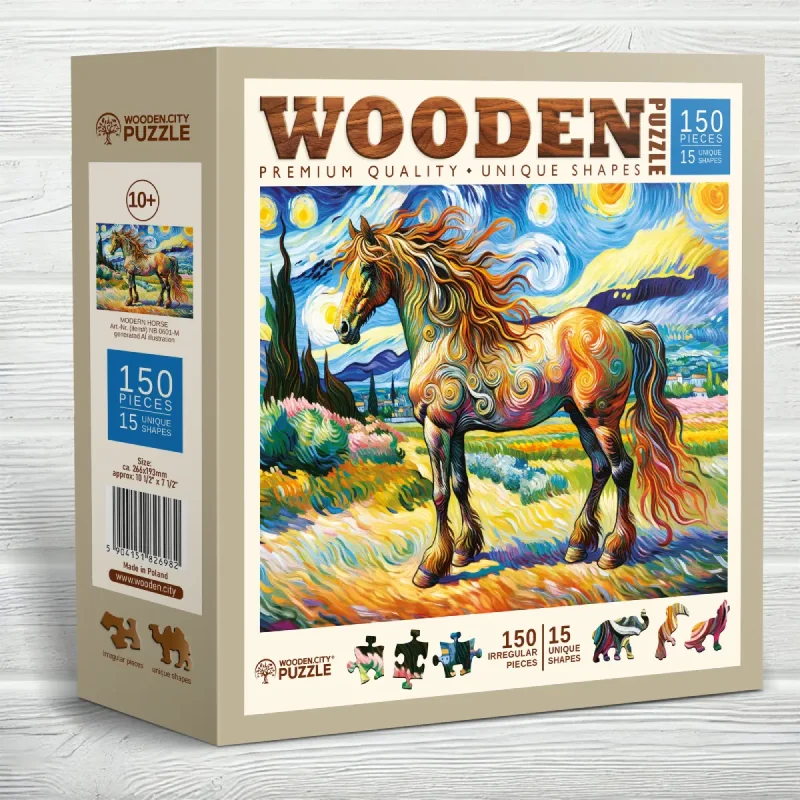 Wooden Puzzle 150 Modern Horse 2