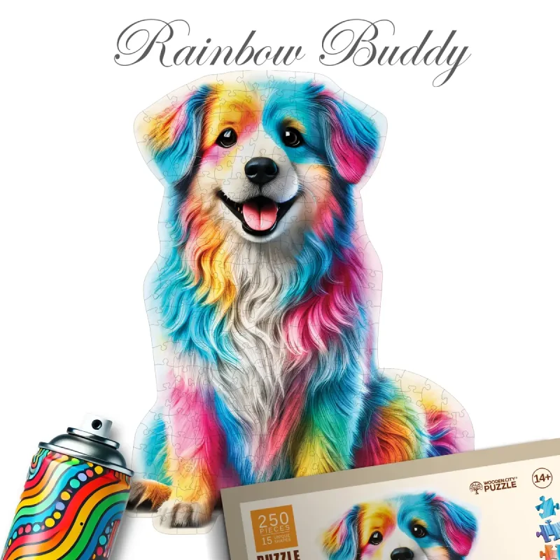 Animal Shaped Wooden Puzzle 250 Rainbow Buddy 3