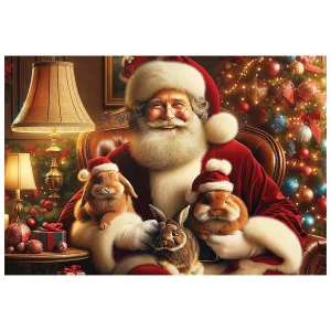 Santa & Cute Rabbits 500 Wooden Puzzle 5