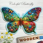 Colorful Butterfly 150 Animal Shaped Wooden Puzzle 1