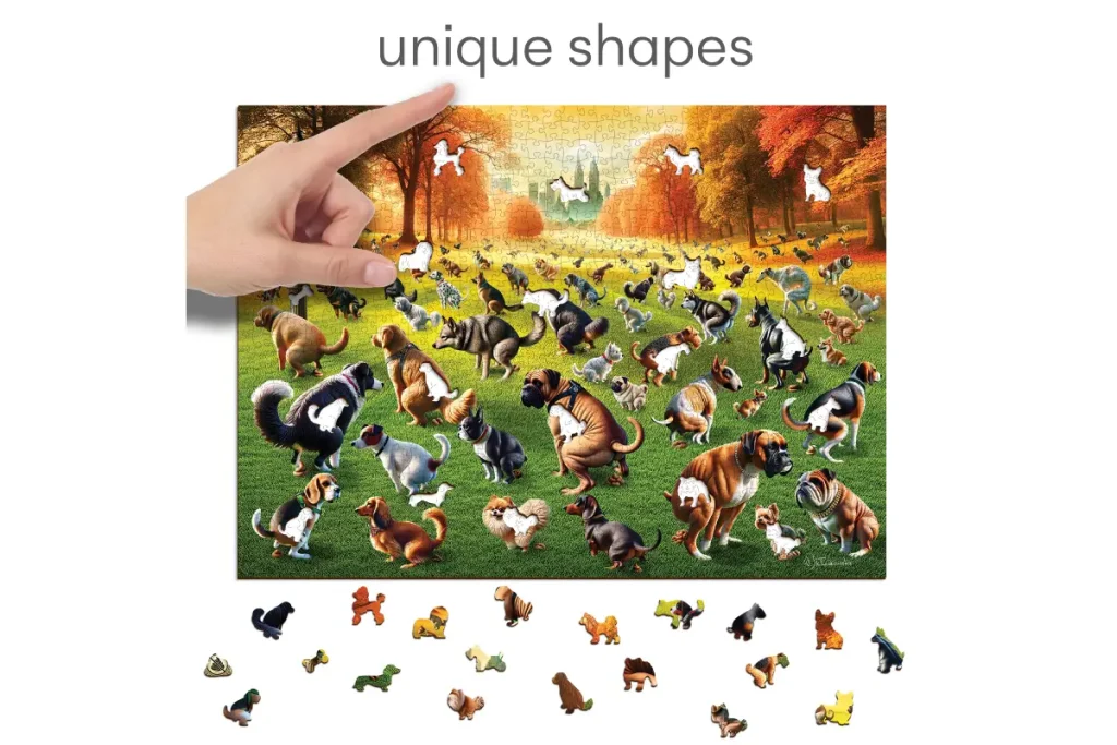 Puppies Poopies 1000 Wooden Puzzle Opis 2