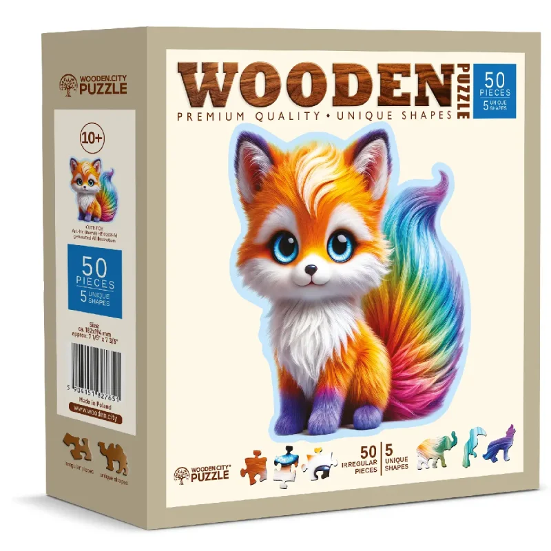 Cute Fox 50 Wooden Puzzle 2