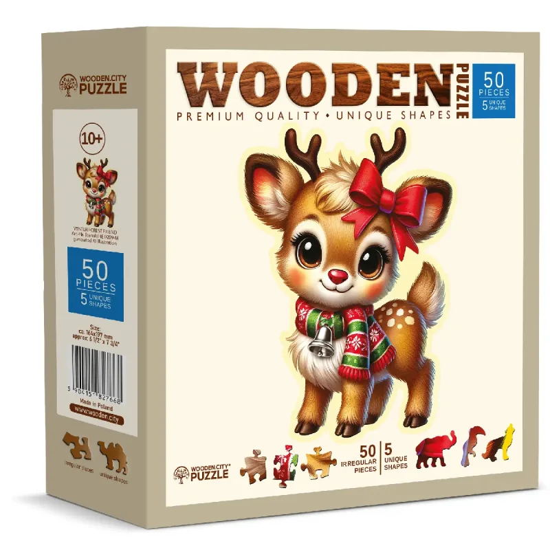 Winter Forest Friend 50 Wooden Puzzle 1