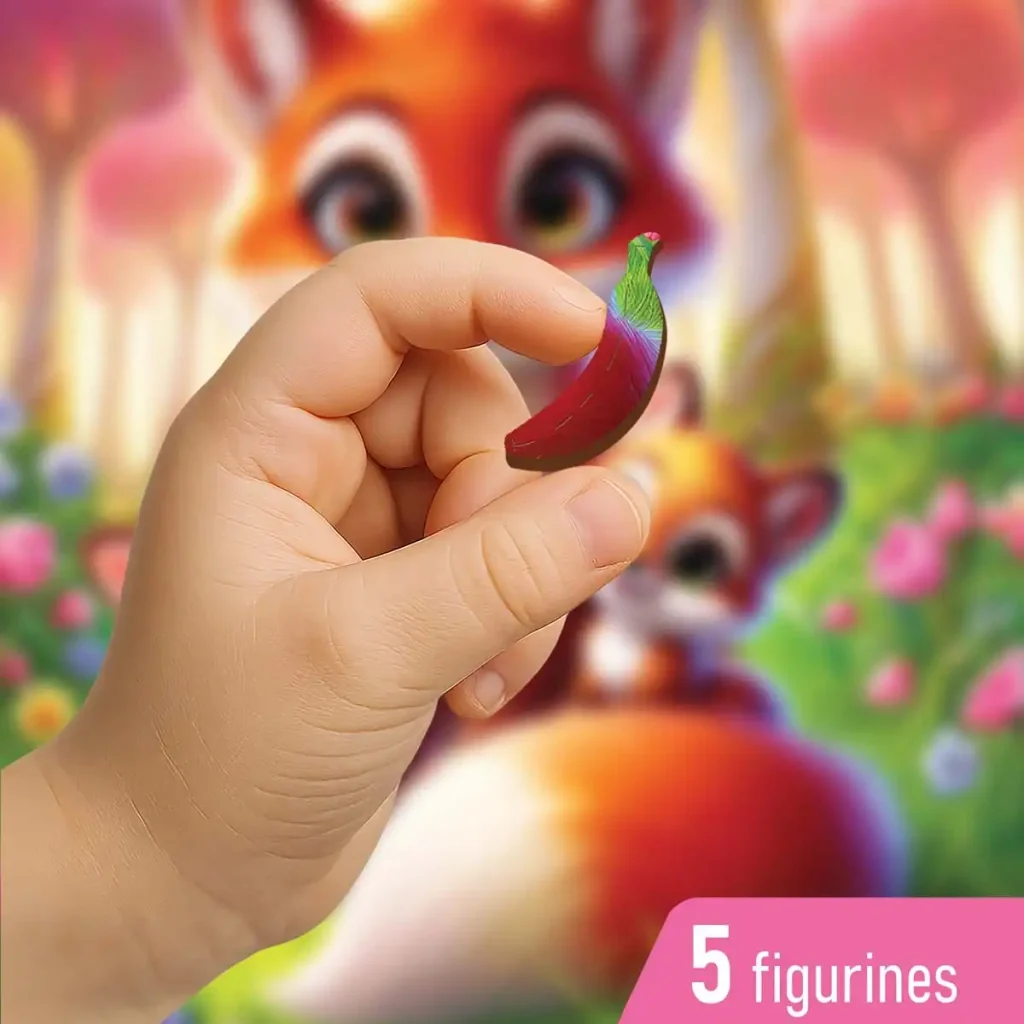 Wooden Puzzle 20 Whimsical Fox Family 4