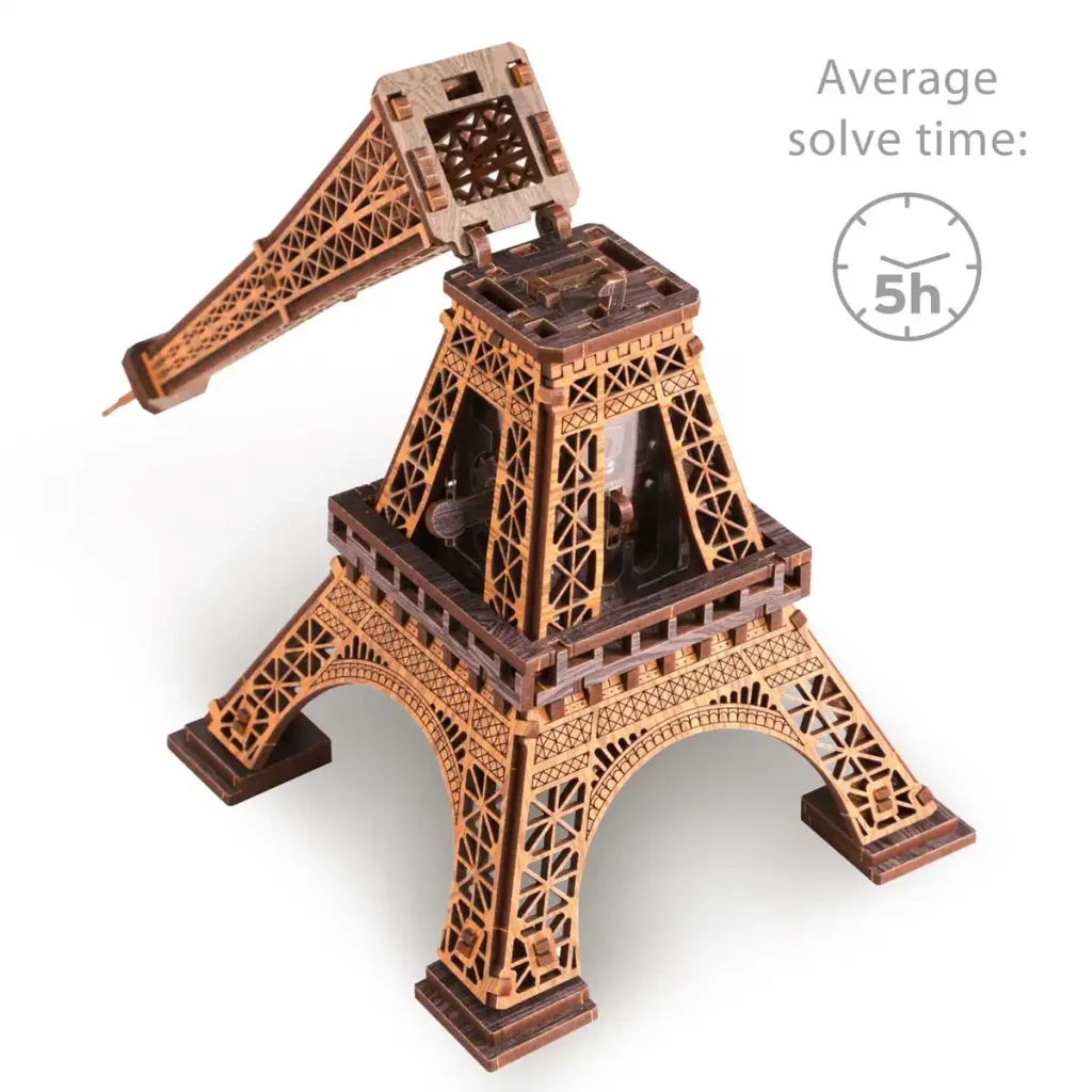 D Wooden Escape Puzzle Box Eiffel Tower 3