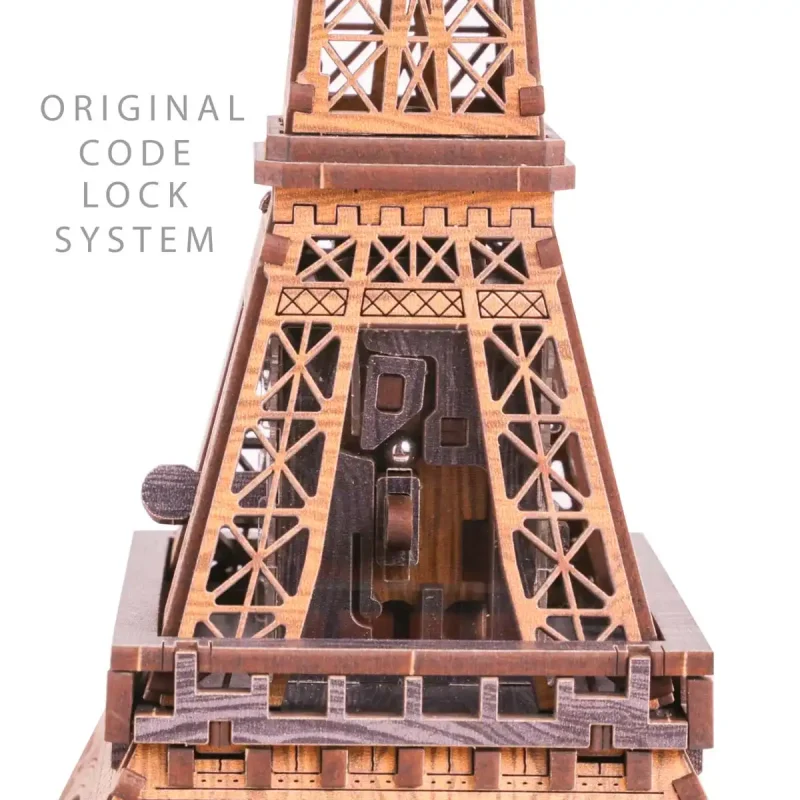 D Wooden Escape Puzzle Box Eiffel Tower 9