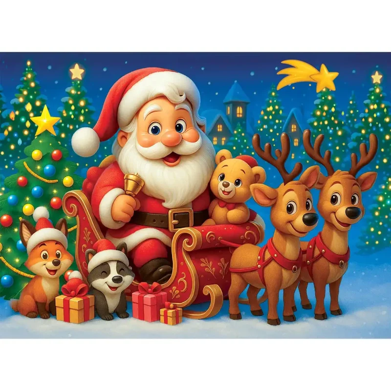 Wooden Puzzle 40 Santa Claus 2