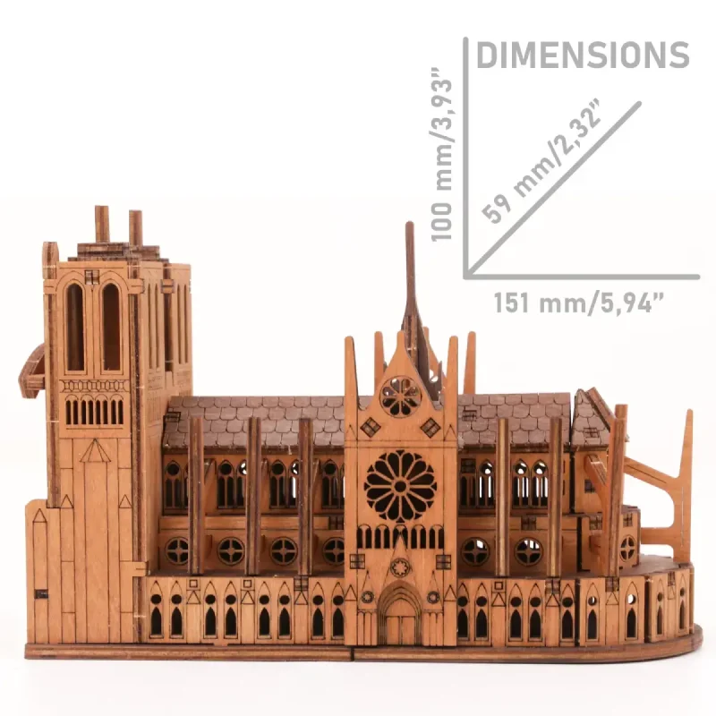 3D Wooden Puzzle Building - Notre Dame 3