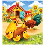 Wooden Puzzle 20 Chicken Family on the Farm 2