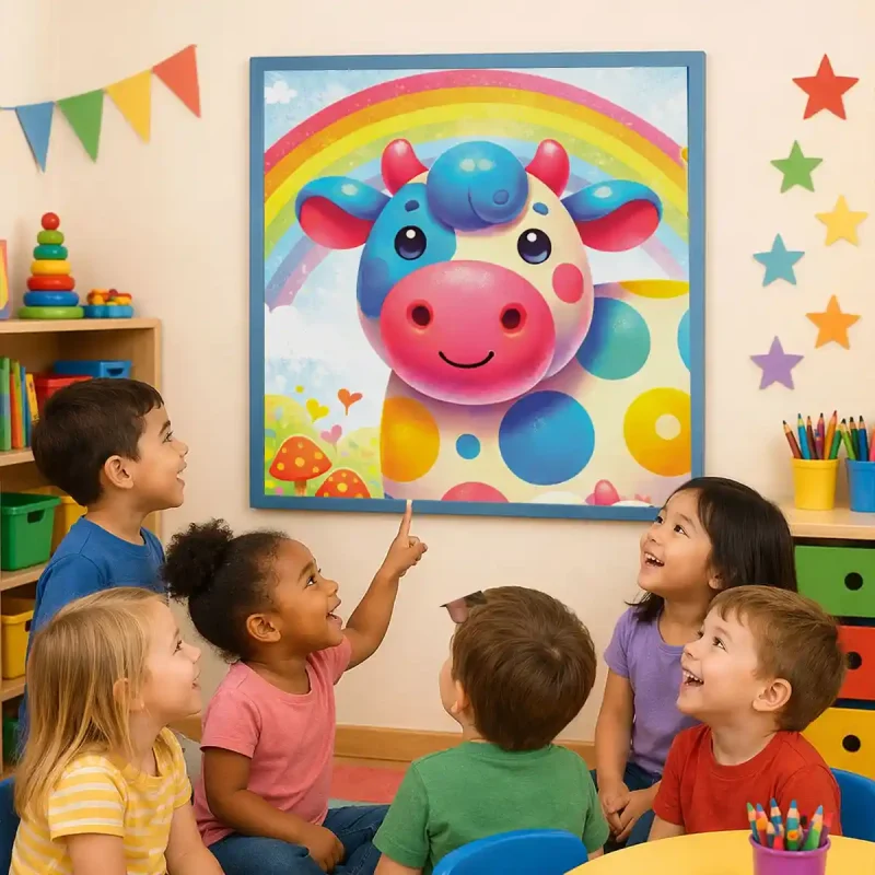 Wooden Puzzle 20 Rainbow Cow  3