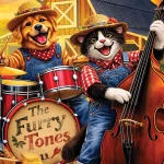 Wooden Puzzle 1000 Cat Band on the Farm 6