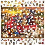 Wooden Puzzle 1000 Cat Band on the Farm 8