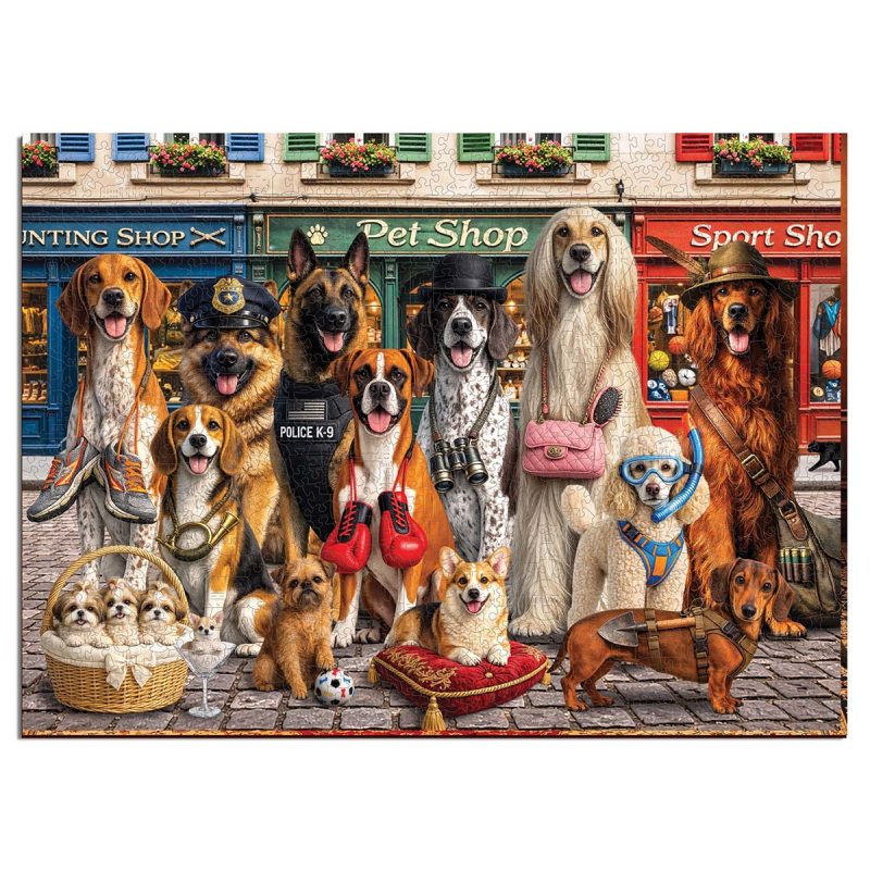 Wooden Puzzle 1000 Dogs About Town 10