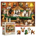 Wooden Puzzle 1000 Royal Cats 1