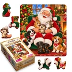 Wooden Puzzle 20 Santa and His Little Friends 4