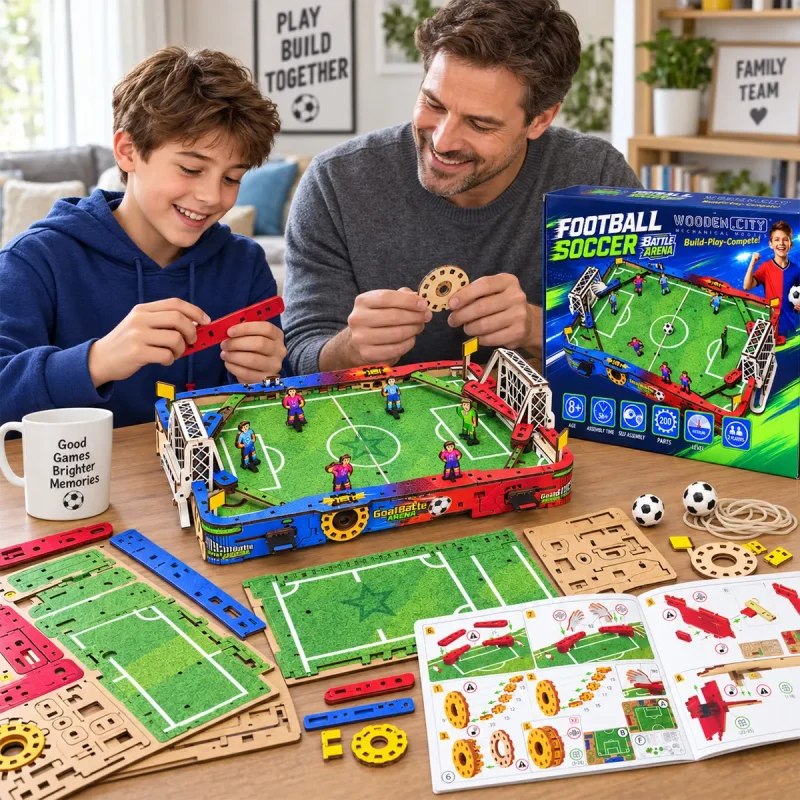 3D Wooden Puzzle Football Battle Arena 5